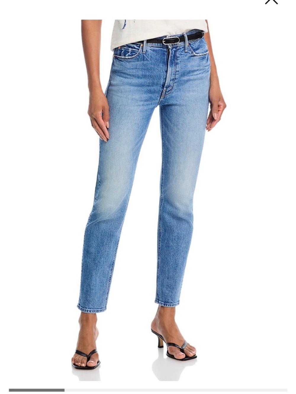 Mother denim The Dazzler Flood Straight-Leg Jeans